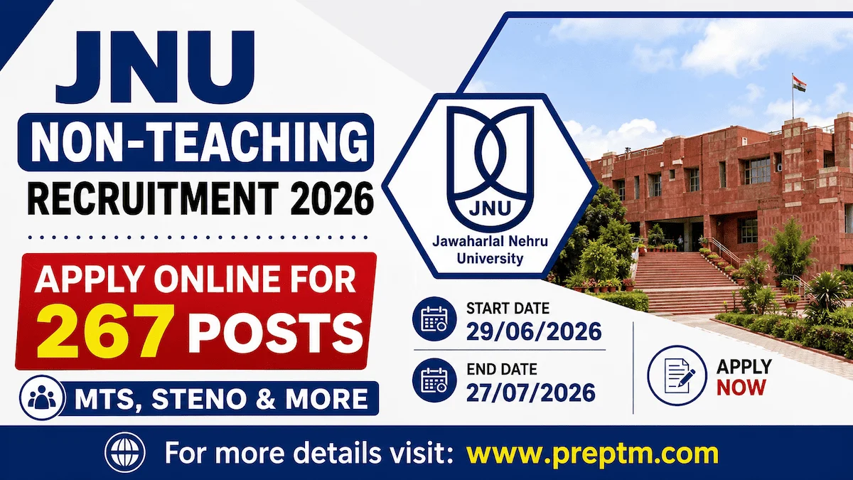 JNU Non-Teaching Recruitment 2026: Apply Online for 267 Posts (MTS, Steno & More)